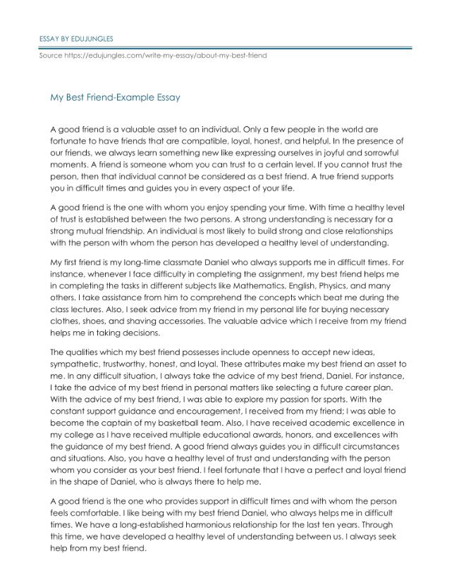 your best friend essay in 250 words